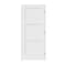 Codel Doors 36" x 84" x 1-3/8" Primed 3-Panel Equal Panel Interior Shaker 7-1/4" LH Prehung Door w/Mtt Blk Hngs 3070pri8433LH10B714 - alternate 1
